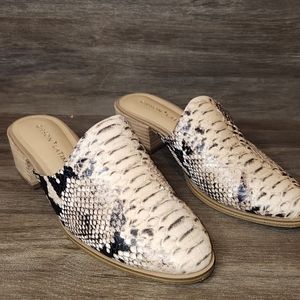 Gibson Latimer Snake Print Mules